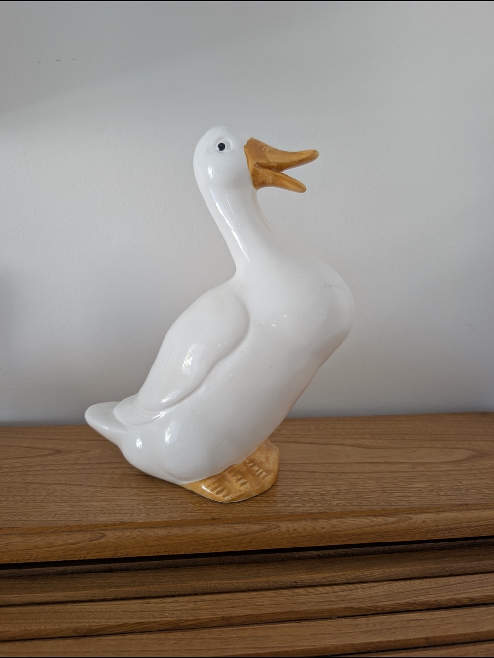 Vintage Ceramic Goose Figurine – Cottagecore Kitchen Decor - Picture 2 of 10